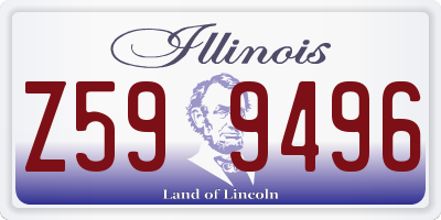 IL license plate Z599496