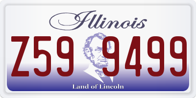 IL license plate Z599499