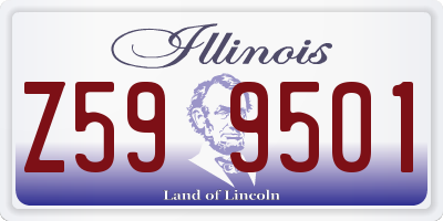 IL license plate Z599501