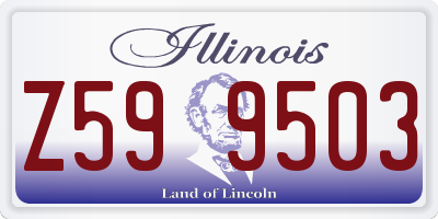 IL license plate Z599503