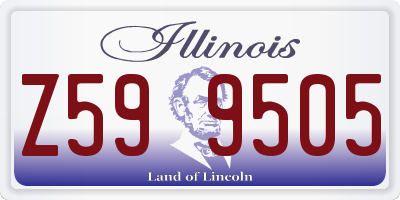 IL license plate Z599505