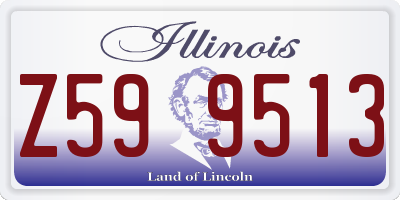 IL license plate Z599513