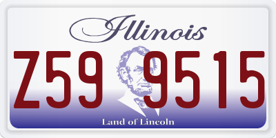 IL license plate Z599515