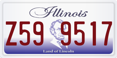 IL license plate Z599517