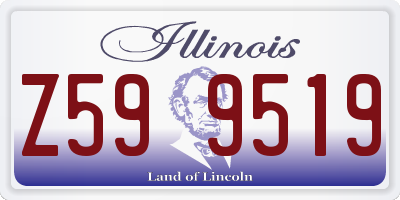 IL license plate Z599519