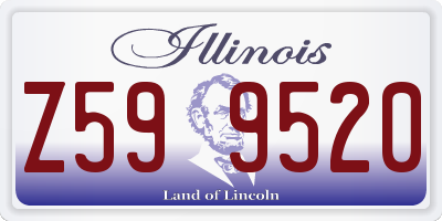 IL license plate Z599520