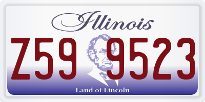 IL license plate Z599523