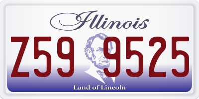 IL license plate Z599525