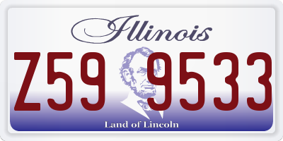 IL license plate Z599533