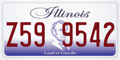 IL license plate Z599542