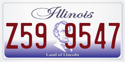 IL license plate Z599547