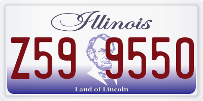 IL license plate Z599550