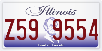 IL license plate Z599554