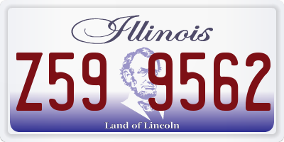 IL license plate Z599562