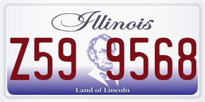 IL license plate Z599568