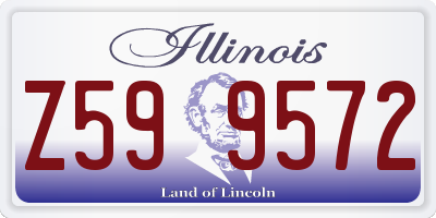 IL license plate Z599572