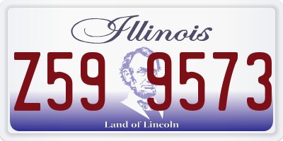 IL license plate Z599573