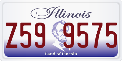 IL license plate Z599575