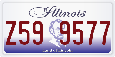 IL license plate Z599577