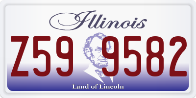IL license plate Z599582