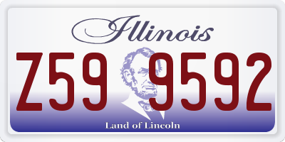 IL license plate Z599592