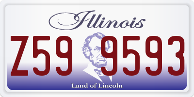 IL license plate Z599593