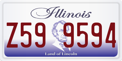 IL license plate Z599594