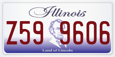 IL license plate Z599606
