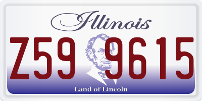 IL license plate Z599615