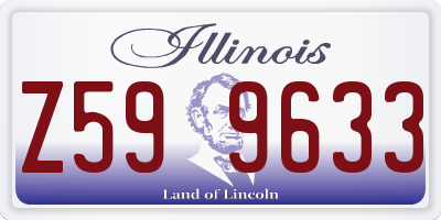 IL license plate Z599633