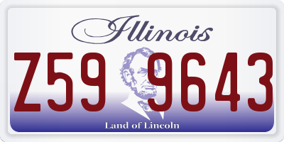 IL license plate Z599643