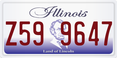 IL license plate Z599647