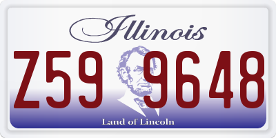 IL license plate Z599648