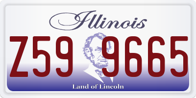 IL license plate Z599665