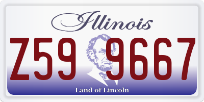 IL license plate Z599667