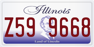 IL license plate Z599668