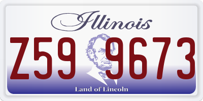 IL license plate Z599673