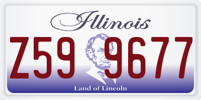 IL license plate Z599677