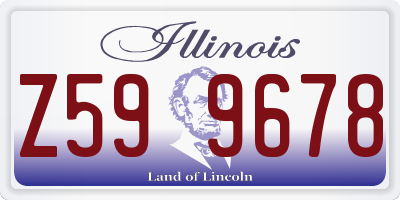 IL license plate Z599678