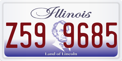 IL license plate Z599685