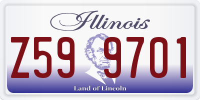 IL license plate Z599701