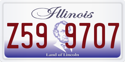 IL license plate Z599707