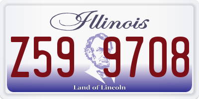 IL license plate Z599708