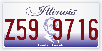 IL license plate Z599716