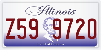 IL license plate Z599720