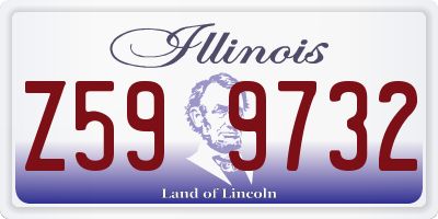IL license plate Z599732