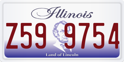 IL license plate Z599754