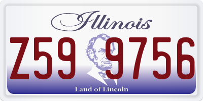 IL license plate Z599756