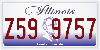 IL license plate Z599757