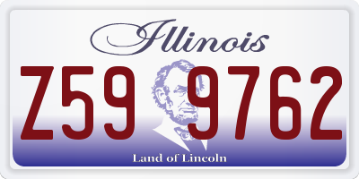 IL license plate Z599762